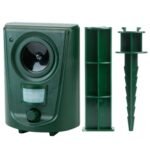 Ultrasonic Animal Repeller IP4 Waterproof Motion Sensor Repellent with Flashing Led Light - Image 2