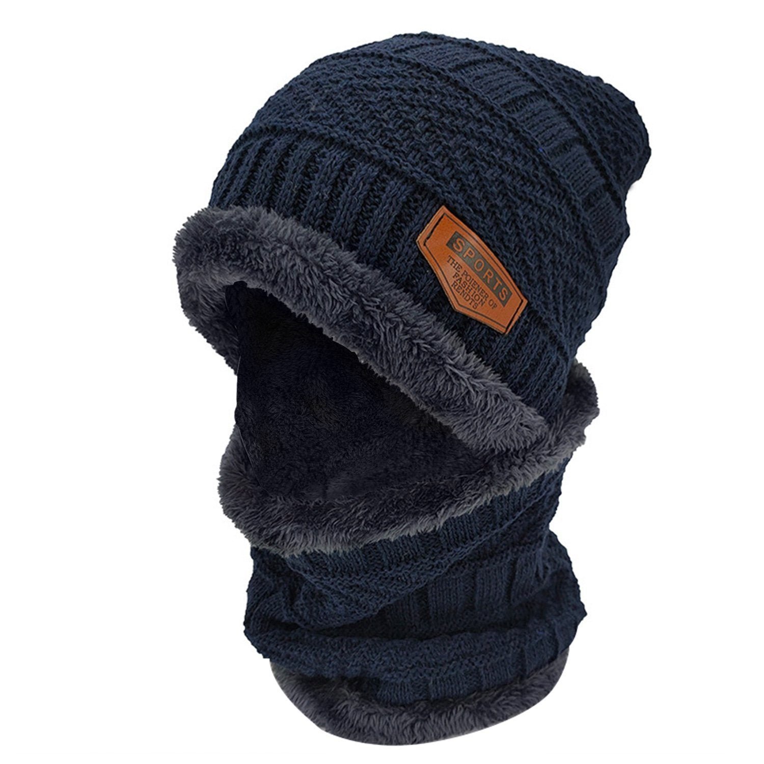Unisex Winter Beanie Hat Scarf Set - Image 4