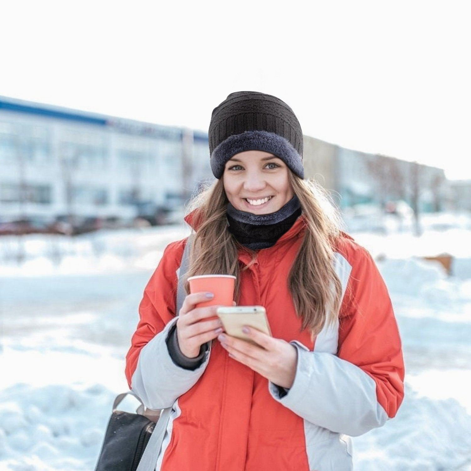 Unisex Winter Beanie Hat Scarf Set - Image 16