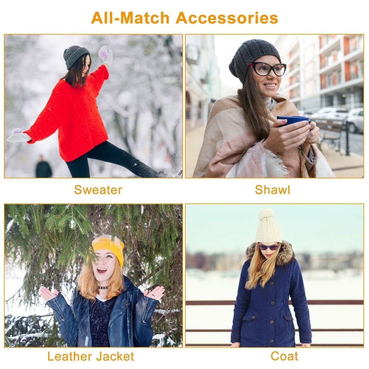 Unisex Winter Beanie Hat Scarf Set - Image 14