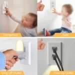 US Wall Outlet Cover Wall Plate with 3-LED Dusk To Down Sensor Night Lights - Image 13