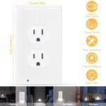 US Wall Outlet Cover Wall Plate with 3-LED Dusk To Down Sensor Night Lights - Image 10