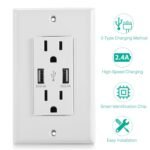 USB Wall Outlet Dual 2.4A USB Wall Charger - Image 10