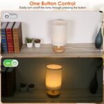 Warm White Nightstand Lamp USB Plug Modern Lantern - Image 6