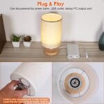 Warm White Nightstand Lamp USB Plug Modern Lantern - Image 5