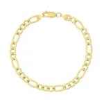 Yellow Gold Cuban, Mariner, Figaro, or Rope Bracelet Gold Filled High Polish Finish - Image 3