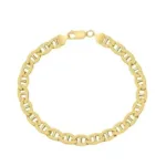 Yellow Gold Cuban, Mariner, Figaro, or Rope Bracelet Gold Filled High Polish Finish - Image 4