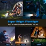 Rechargeable Solar Camping LED Flashlight - Portable Multifunctional Outdoor Light for Hiking, Camping, Emergency, and Home Use - Durable, Water-Resistant, and Energy-Saving - Image 11