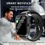 Waterproof Smart Watch, 1.83'' Full Touch Screen Display With Message, Answer Make Call Smartwatch Sleep Monitoring, Sports Pedometer, Information Alerts, For IPhoneu002FAndroid Phones, Smartbands Fitness Watch For Womenu002FMen Friend Gift, Birthday Gift - Image 3