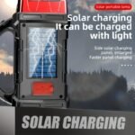 Rechargeable Solar Camping LED Flashlight - Portable Multifunctional Outdoor Light for Hiking, Camping, Emergency, and Home Use - Durable, Water-Resistant, and Energy-Saving - Image 4
