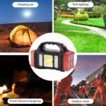 Rechargeable Solar Camping LED Flashlight - Portable Multifunctional Outdoor Light for Hiking, Camping, Emergency, and Home Use - Durable, Water-Resistant, and Energy-Saving - Image 9