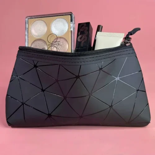 Simple And Portable Cosmetic Storage Bag Geometric Patterns Travel Organizer