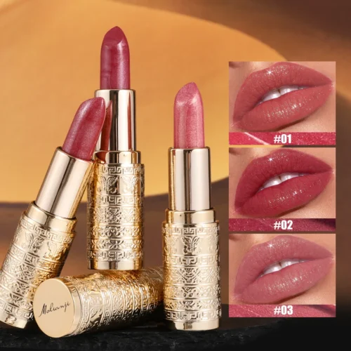Shining lipstick, long-lasting formula, vibrant colors, easy to apply, suitable for beginners, creating amazing lip makeup