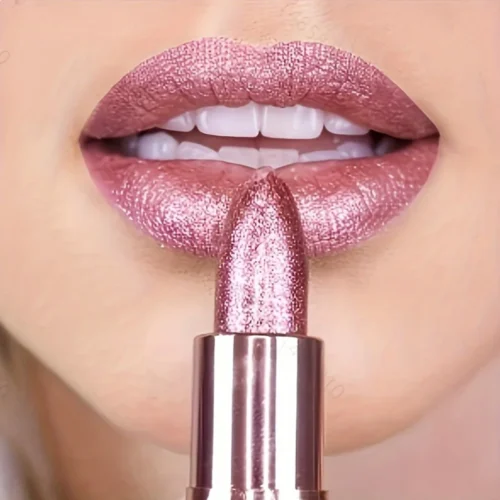 Rose smoke powder, bright starry sky, glossy velvet texture, durable, make your lips shiny, waterproof, anti-fouling.