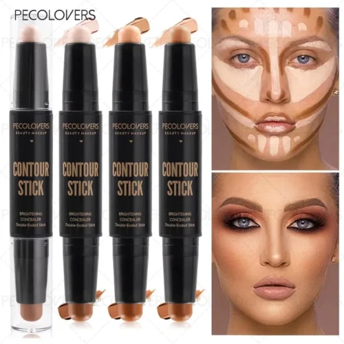1PC Double-ended Concealer Stick, Facial Contouring Stick, Three-dimensional Face Shape, Covering Blemishes, Facial Cosmetics